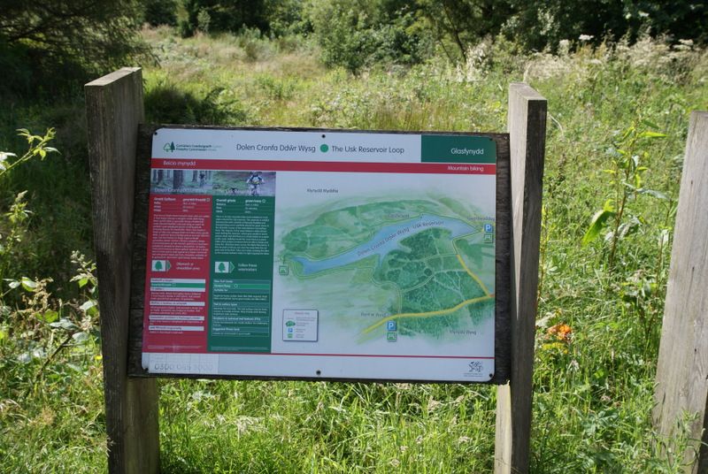 Usk Reservoir information board